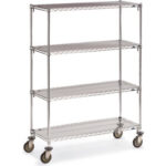 18"D x 60"L x 74"H Chrome Wire Shelving Kit, 4-Shelf, NSF Listed