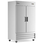 Two-door stainless steel refrigerator