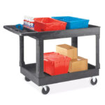 45" x 25" x 33" Black Utility Cart